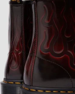 Botas 1460 Inferno de piel in Rojo Cereza