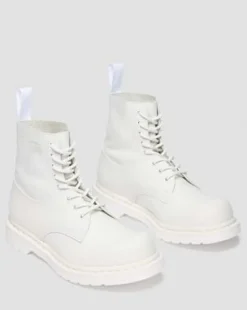 BOTAS 1460 / 1461 MM6 DE PIEL in Blanco