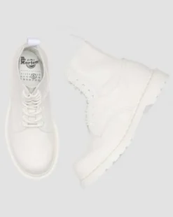 BOTAS 1460 / 1461 MM6 DE PIEL in Blanco