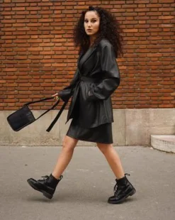 Botas 1460 Mono de piel in Negro