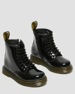 Botas 1460 para niños de charol in Negro