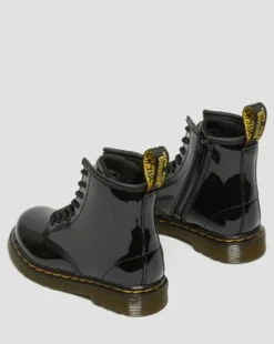 Botas 1460 para niños de charol in Negro