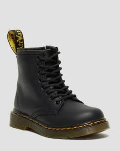 Botas 1460 para niños de piel Softy T in Negro