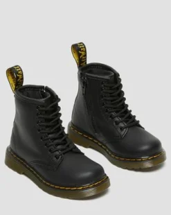 Botas 1460 para niños de piel Softy T in Negro