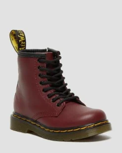 Botas 1460 para niños de piel Softy T in Rojo Cereza