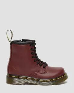 Botas 1460 para niños de piel Softy T in Rojo Cereza