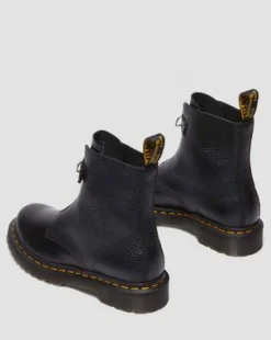 Botas 1460 Pascal en piel con cremallera in Negro
