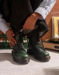 Botas 1460 Pascal en piel in Verde Dm's