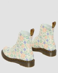 Botas 1460 Pascal Floral de piel in Color Crema