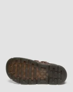 Botas Raffe de piel para junior con velcro in Marrón Oscuro