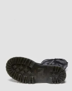Botas Rejena de piel Croc Emboss y Hair On in Negro