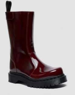 Botas Rejena de piel Laquered in Rojo Cereza