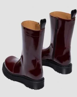 Botas Rejena de piel Laquered in Rojo Cereza