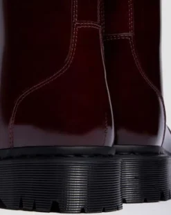 Botas Rejena de piel Laquered in Rojo Cereza