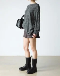 Botas Rejena de piel Old Harness in Negro