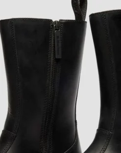 Botas Rejena de piel Old Harness in Negro