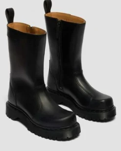 Botas Rejena de piel Old Harness in Negro