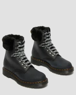 Botas 1460 Serena Collar Con Forro Sintético in Negro