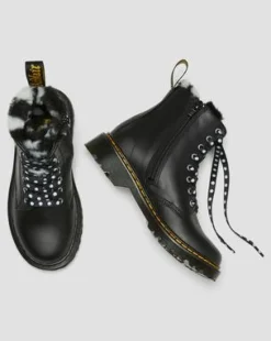 Botas 1460 Serena para joven en piel forrada in Negro