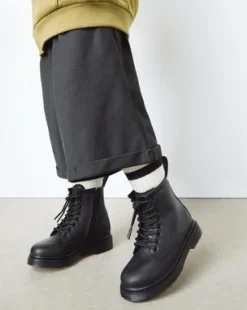 Botas 1460 Serena para niños de piel con forro sintético in Negro