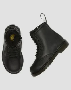 Botas 1460 Serena para niños de piel con forro sintético in Negro