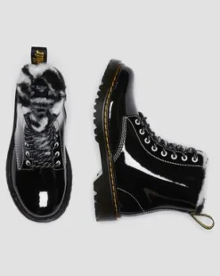 Botas 1460 Serena para niños en charol con forro in Negro
