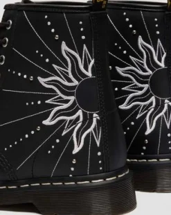 Botas 1460 Solar Flare de piel reacondicionada in Negro & Blanco