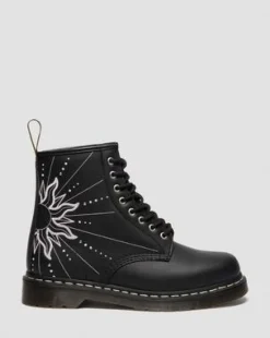 Botas 1460 Solar Flare de piel reacondicionada in Negro & Blanco