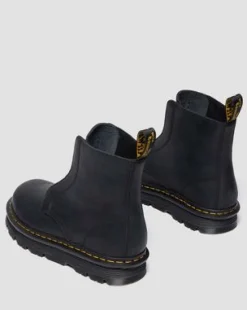 BOTAS ZEBZAG LACELESS DE PIEL in Negro