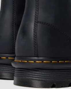 BOTAS ZEBZAG LACELESS DE PIEL in Negro