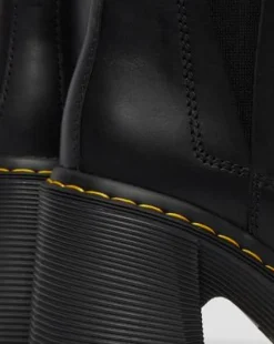 Botines Chelsea de tacón ancho Spence en piel in Negro