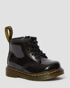 Botines 1460 de charol para bebé in Negro