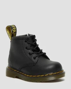 Botines 1460 de piel Softy T para bebé in Negro