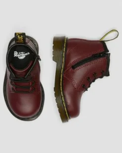 Botines 1460 de piel Softy T para bebé in Rojo Cereza