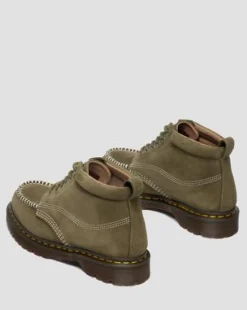 Botines Lowell Chukka Moc Toe de piel Nubuck in Verde Oliva