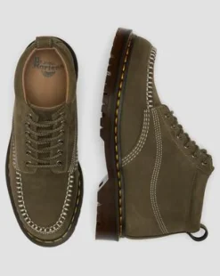 Botines Lowell Chukka Moc Toe de piel Nubuck in Verde Oliva
