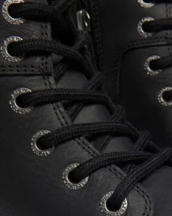 Botines Raffe de piel con tira para junior in Negro
