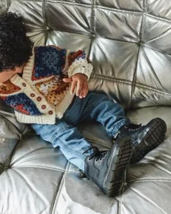 Botines Raffe de piel con tira para niños