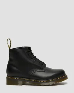 Botines 101 Yellow Stitch de piel Smooth in Negro