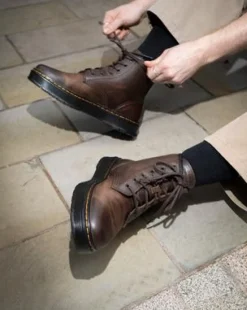Botín Chukka Brookline de piel Crazy Horse in Marrón Oscuro