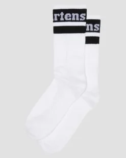 Calcetines Athletic con logo de mezcla de algodón ecológico in Blanco