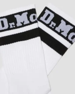 Calcetines Athletic con logo de mezcla de algodón ecológico in Blanco