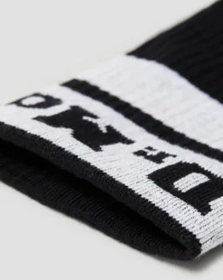 Calcetines Athletic con logo de mezcla de algodón ecológico in Negro & Blanco