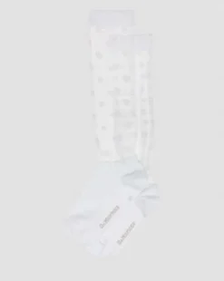 Calcetines cortos Heart Mesh en mezcla de algodón orgánico in Blanco