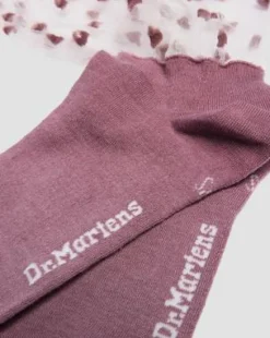 Calcetines cortos Heart Mesh en mezcla de algodón orgánico in Rosa Empolvado