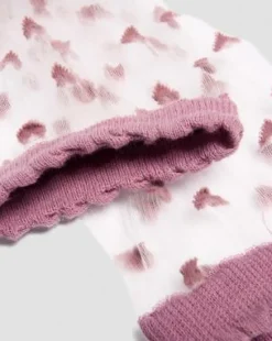 Calcetines cortos Heart Mesh en mezcla de algodón orgánico in Rosa Empolvado