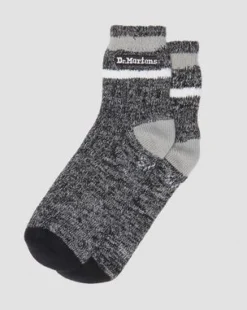 Calcetines cortos jaspeados de mezcla de algodón&nbsp; in Negro