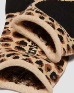Calcetines de mezcla de algodón Leopard Heart&nbsp;&nbsp; in Cámel Claro