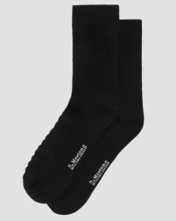 Calcetines Double Doc de mezcla de algodón ecológico in Negro