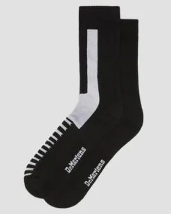 Calcetines Double Doc de mezcla de algodón ecológico in Negro & Blanco